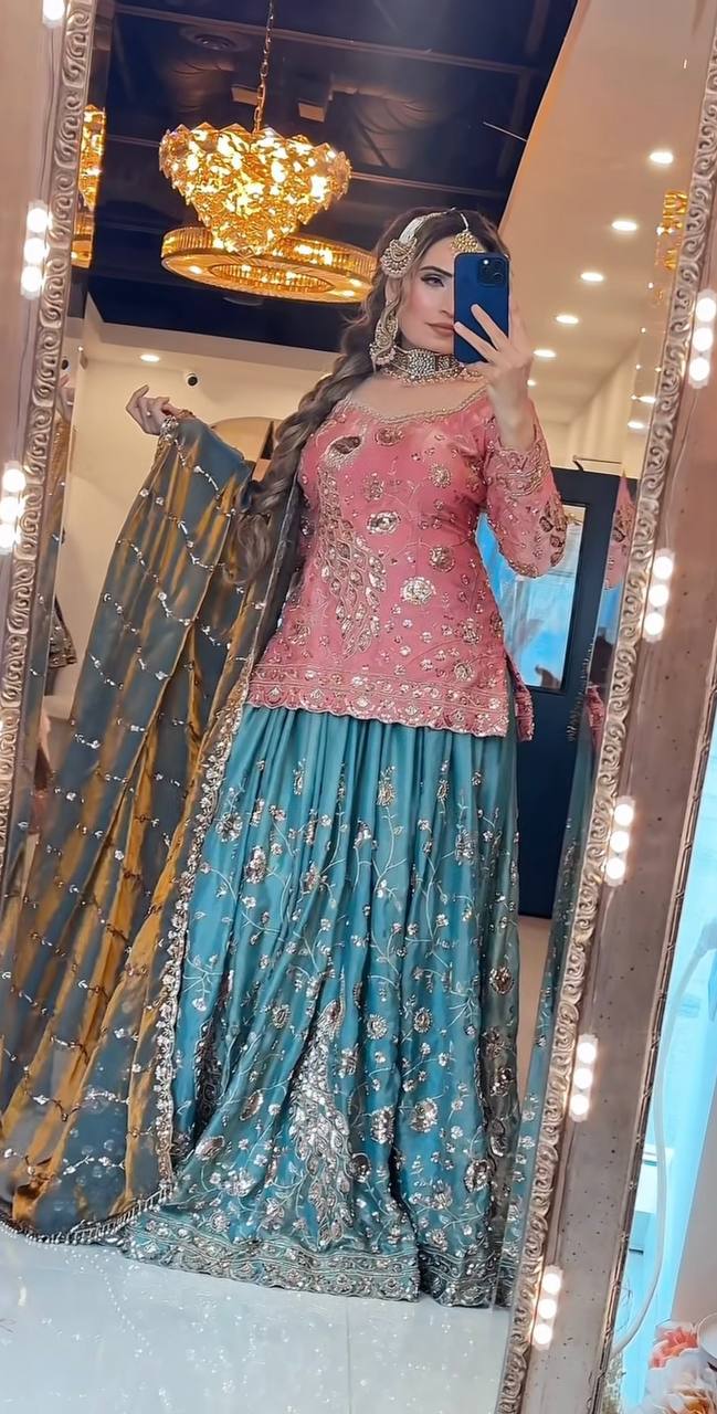 Royal Empress Peacock-Embroidered Couture